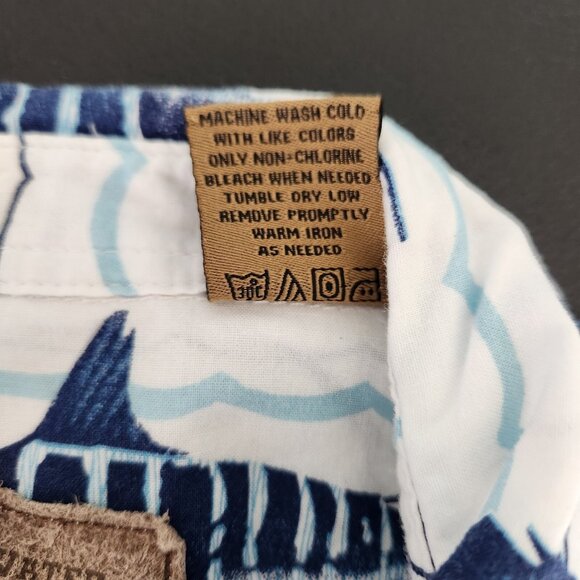 Clearwater Outfitters Shirt Fish Print Swordfish Sailfish Baja Button Up XL EUC - Picture 10 of 12